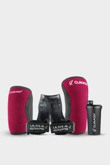 Bundle Essential Schwarz/Rot – Grips, Knie & Arm
