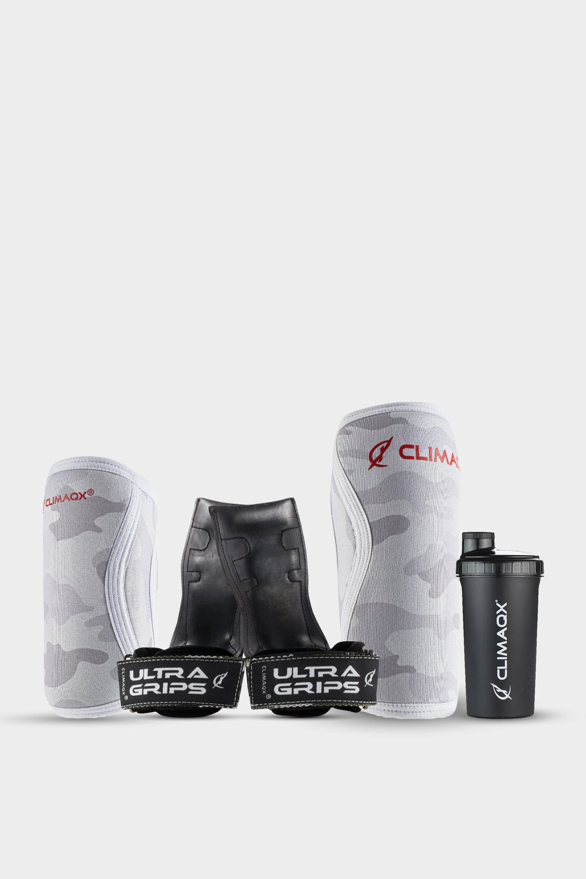 Bundle Essential White-Camouflage – Grips, Knie & Arm