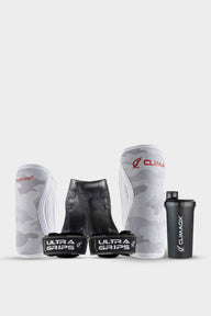 Bundle Essential White-Camouflage – Grips, Knie & Arm
