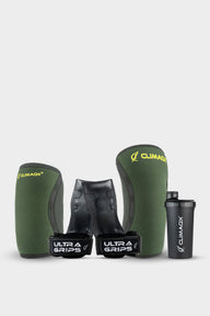 Bundle Essential Schwarz/Khaki – Grips, Knie & Arm