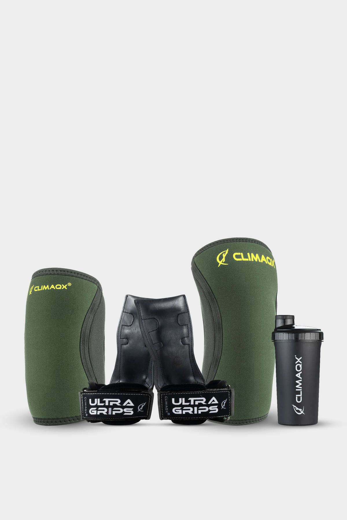 Bundle Essential Schwarz/Khaki – Grips, Knie & Arm