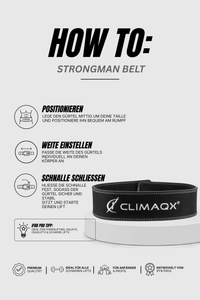Gewichthebergürtel Strongman Echtleder XS - XL
