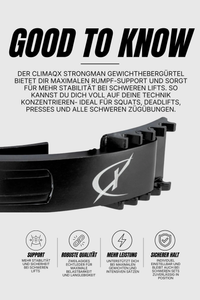 Gewichthebergürtel Strongman Echtleder XS - XL