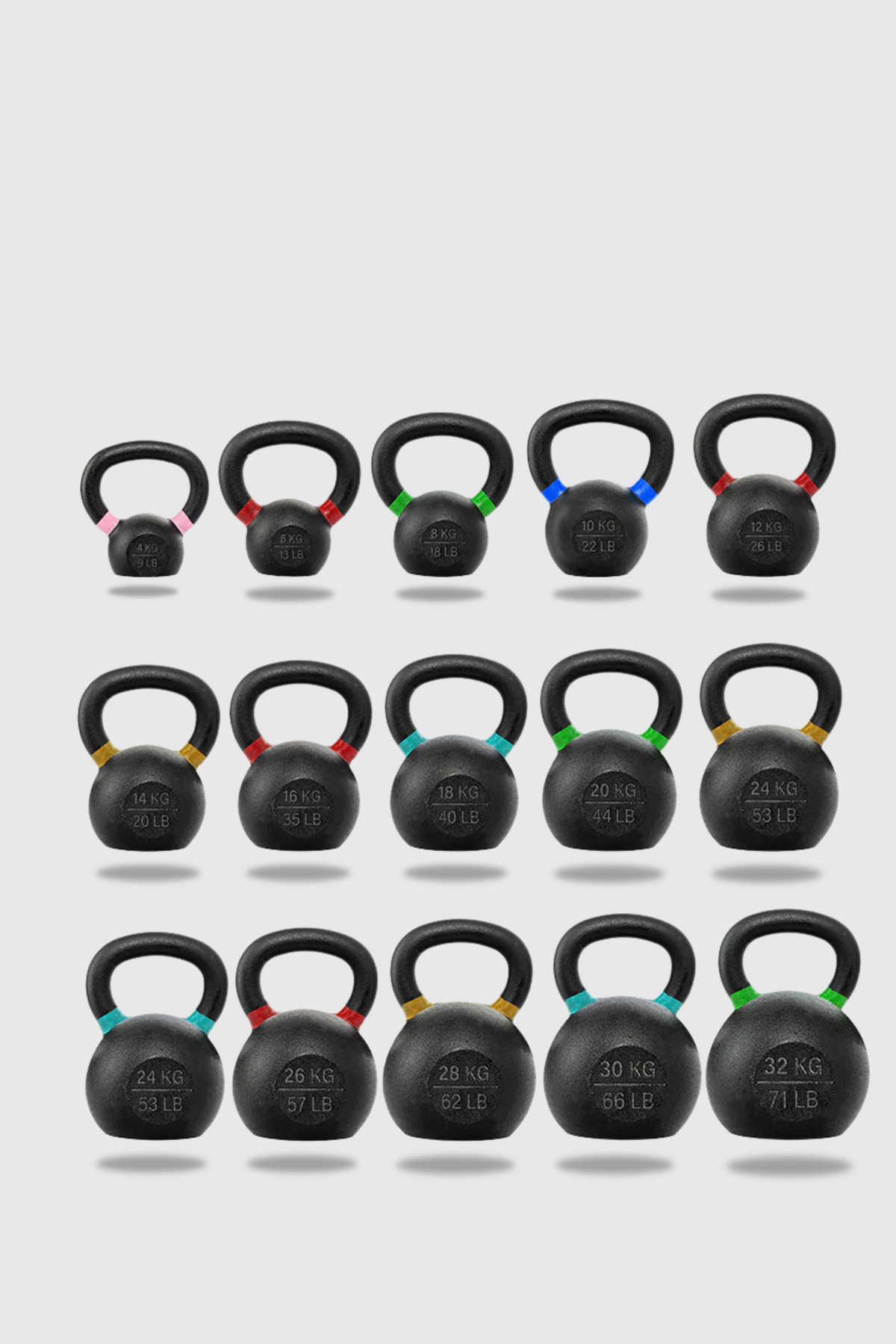 Kettlebell Gusseisen 4 - 36 kg