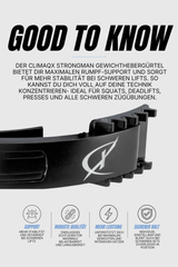 Gewichthebergürtel Strongman Echtleder XS - XL