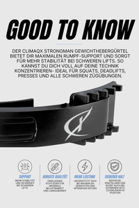 Gewichthebergürtel Strongman Echtleder XS - XL