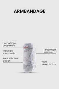 Bundle Protection White-Camouflage – Gürtel, Knie & Arm